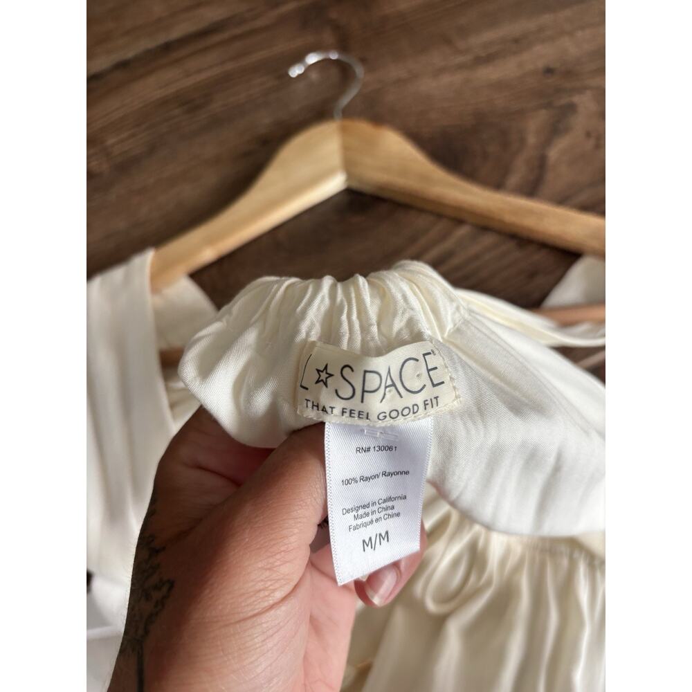 L Space Kenzie Cover-Up Midi Dress Swimwear White Women's Size M $139 - Picture 8 of 8